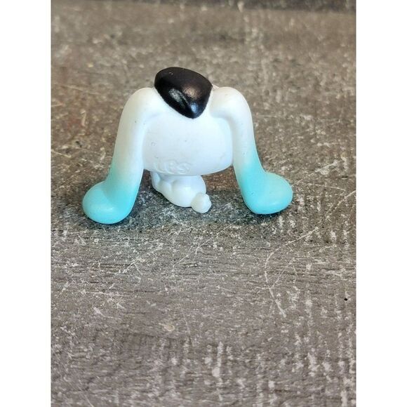 Littlest Pet Shop white blue bunny rabbit LPS toy figure - Picture 3 of 4